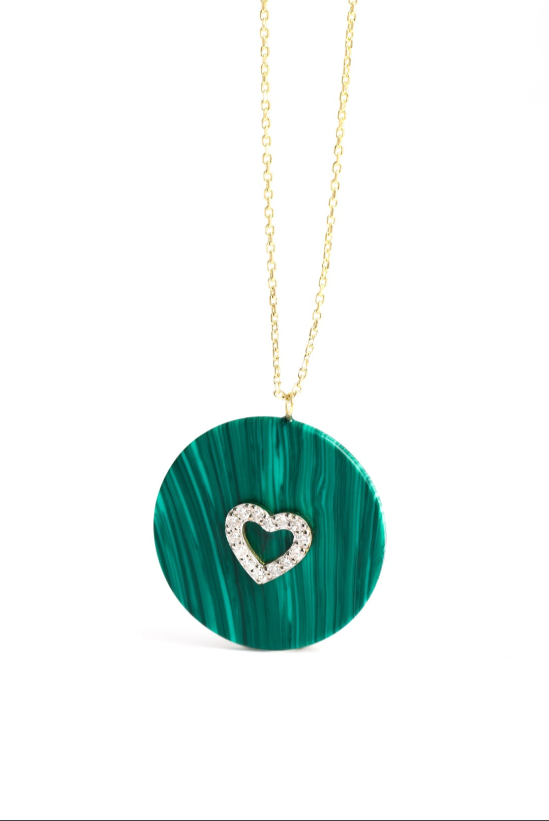 MALACHITE HEART NECKLACE