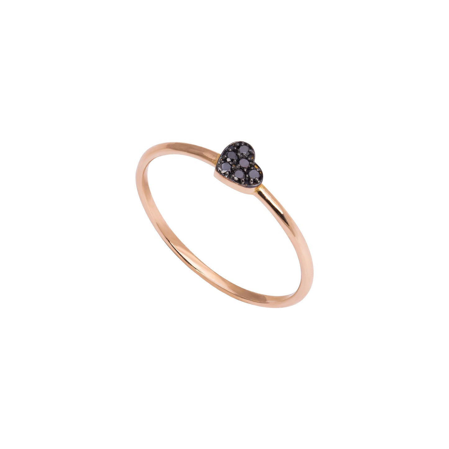 MINI BLACK HEART RING