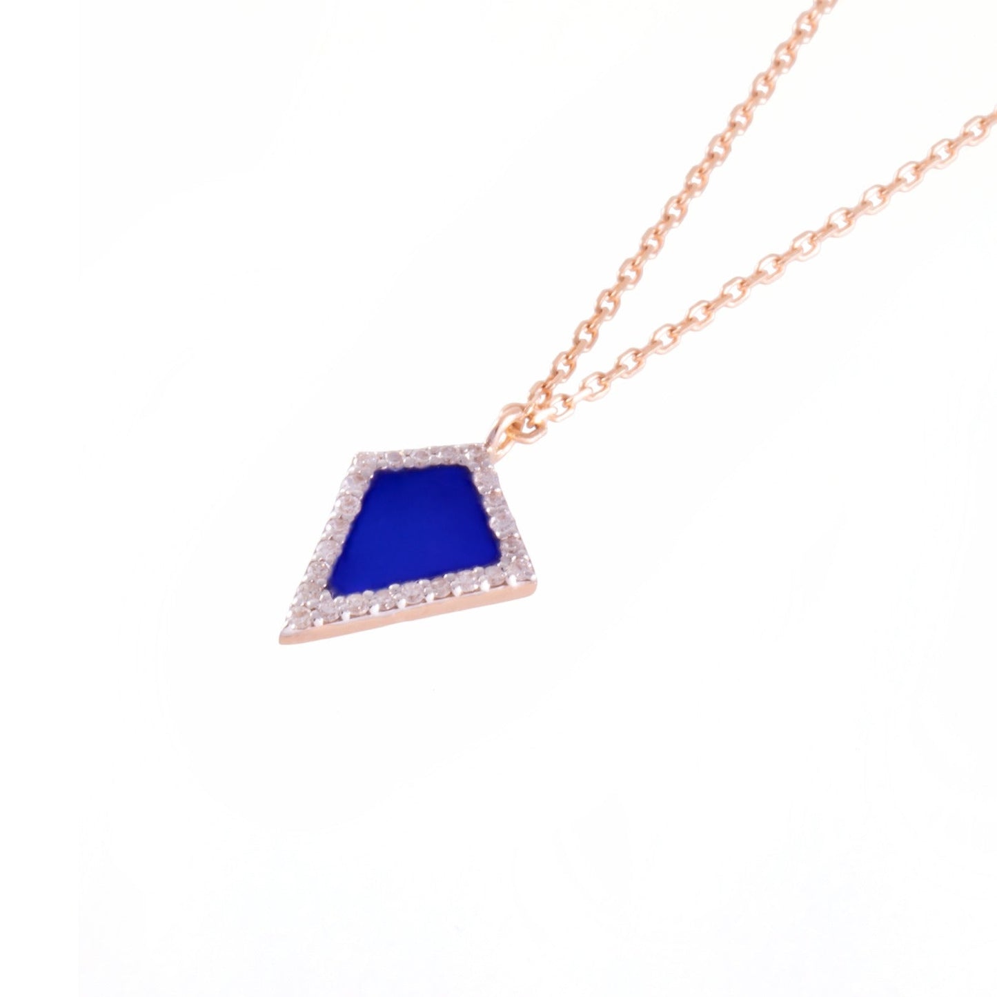 THE REFLECTION SINGLE NAVY BLUE NECKLACE