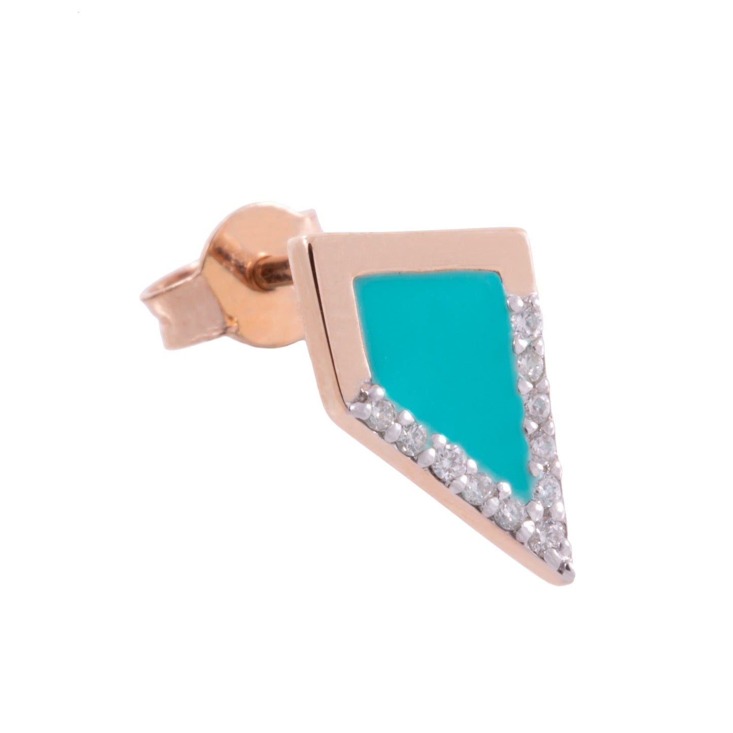 THE REFELECTION SINGLE TURQUOISE EARRING