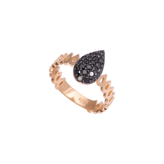 SOL BLACK DIAMONDS PINKY RING