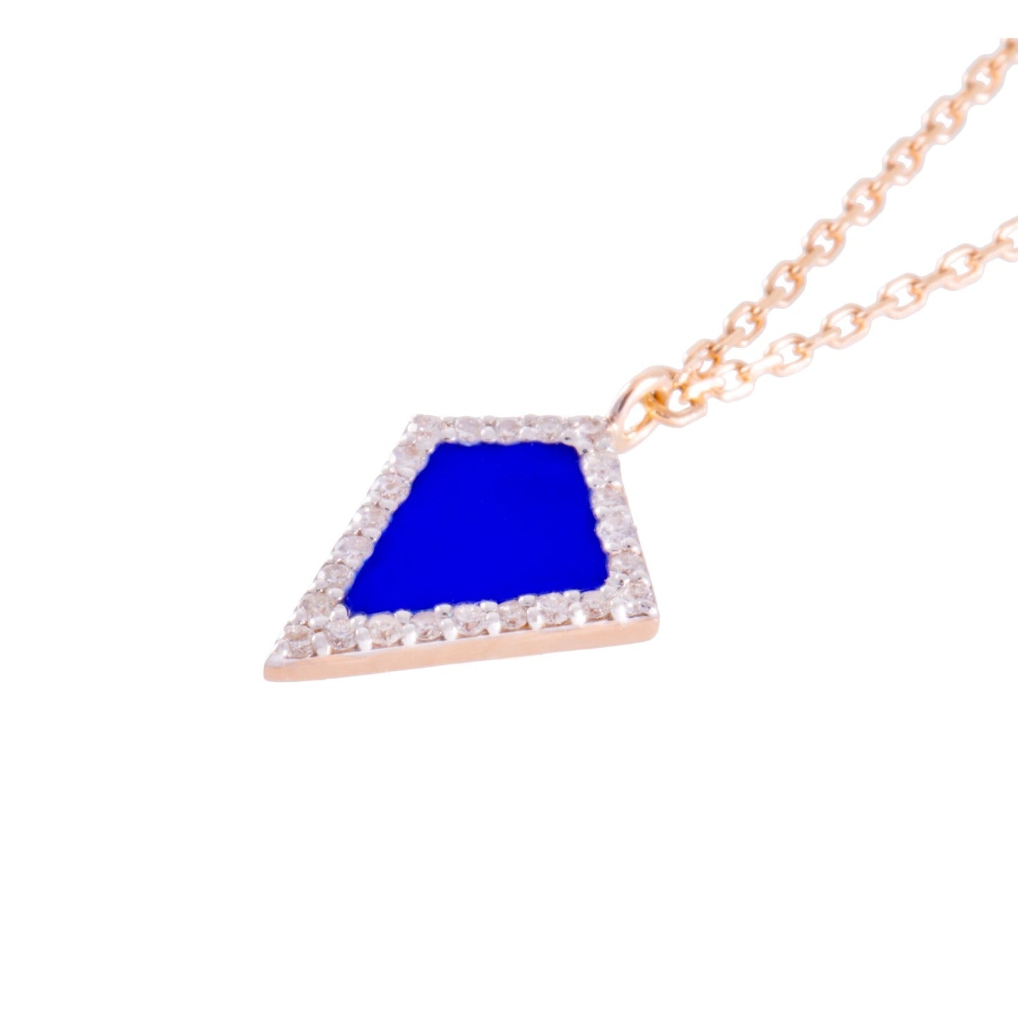 THE REFLECTION SINGLE NAVY BLUE NECKLACE