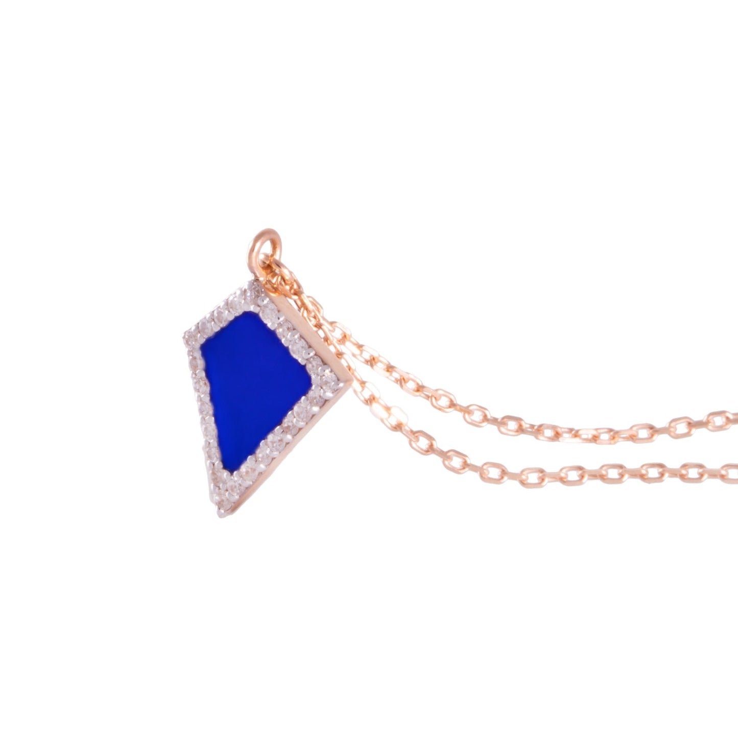 THE REFLECTION SINGLE NAVY BLUE NECKLACE